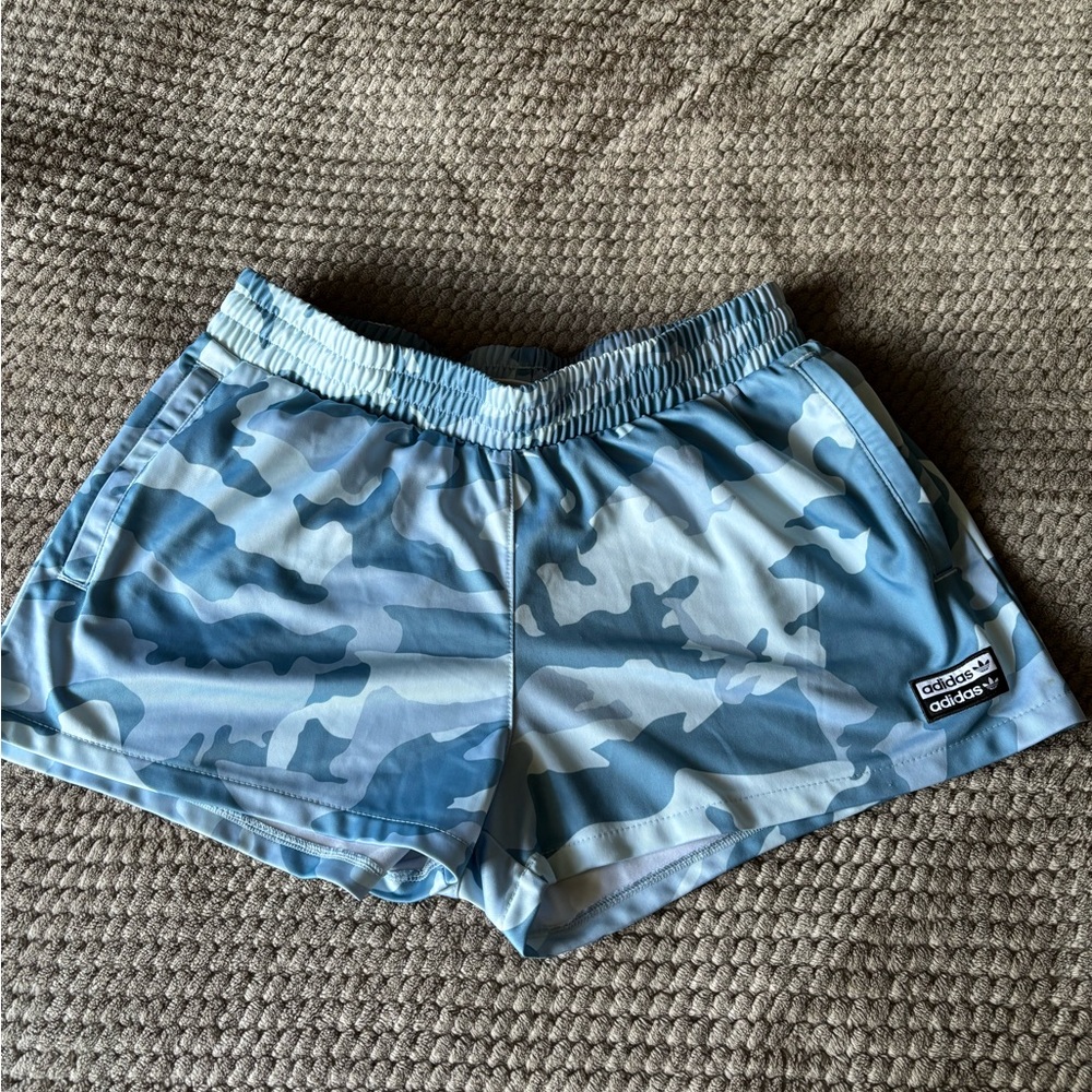 Adidas Women's Blue Camo Shorts
